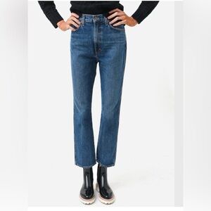 AGOLDE NWOT Women’s Pinch Waist High‑Rise Blue Kick Flare Jeans Sz 27